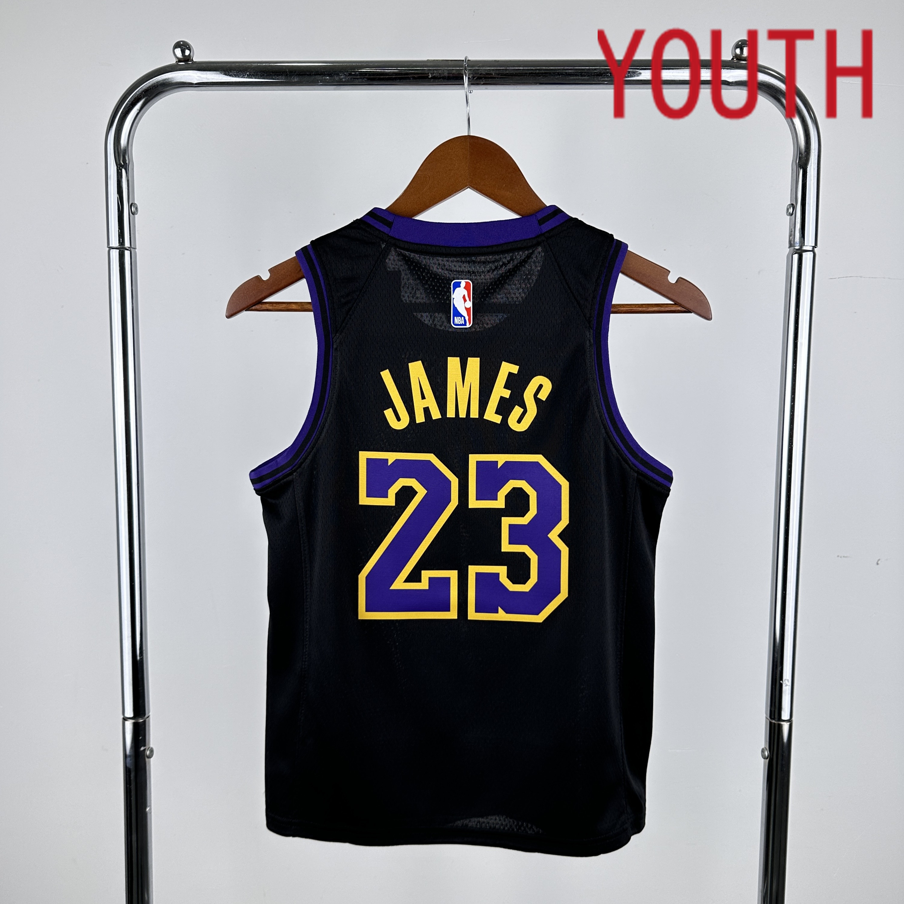 Youth Los Angeles Lakers #23 James Black City Edition Nike 2024 NBA Jersey